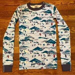 Hanna Andersson Organic Cotton Ski Print Pajamas Top Size 160 cm or 14